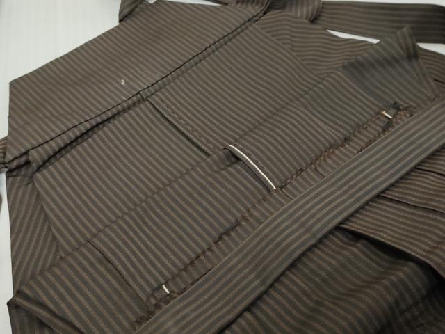 平和屋着物●男性 馬乗り袴 縞 正絹 逸品 DABK0382ud