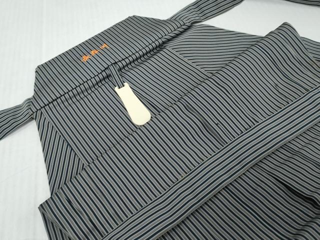 平和屋着物●男性 馬乗り袴 縞 正絹 逸品 DABK0384ud