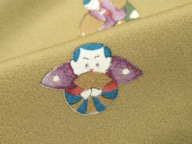 平和屋着物●上質な小紋 玩具文 正絹 逸品 DABK0411ud