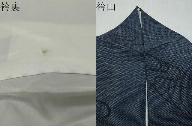 平和屋着物●本塩沢 流水文 正絹 逸品 DABK0427ud