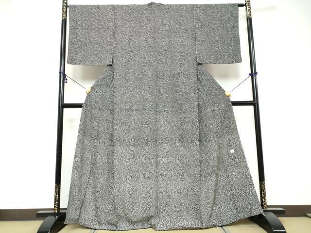 平和屋着物●訪問着 作家物 舞桜文 黒地 三越扱い 正絹 逸品 DABK0434ud