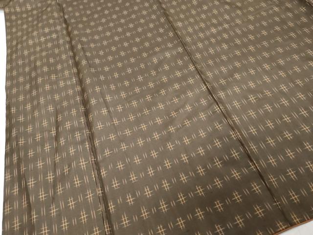 平和屋着物●上質な紬 抽象文様 正絹 逸品 DABK0445ud