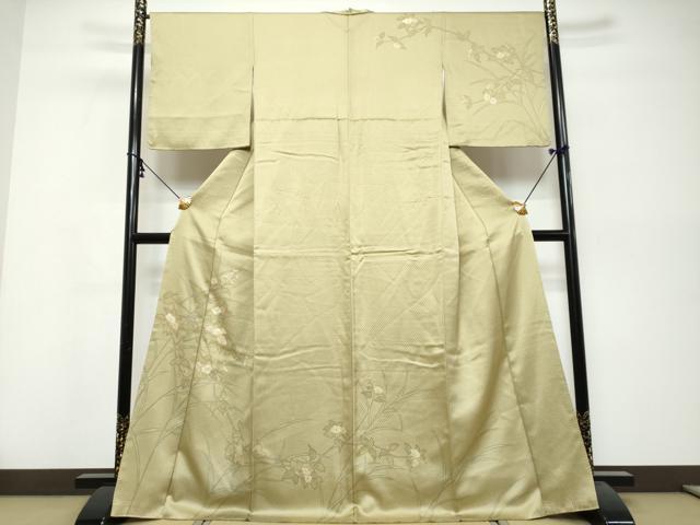 平和屋着物●訪問着 草花文 正絹 逸品 DABK0459ud