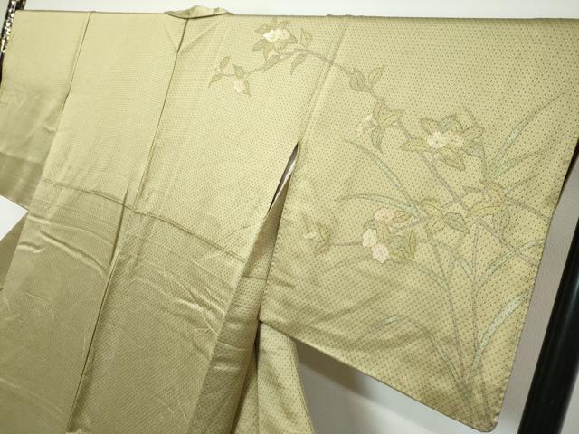 平和屋着物●訪問着 草花文 正絹 逸品 DABK0459ud