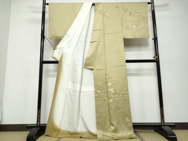 平和屋着物●訪問着 草花文 正絹 逸品 DABK0459ud