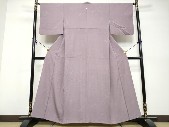 平和屋着物●江戸小紋 舞花文 正絹 逸品 DABK0491ud