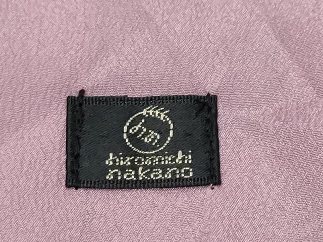 平和屋着物●ファッションブランド hiromichi nakano ヒロミチナカノ 小紋 草花文 黒地 洗える着物 DABK0498ud