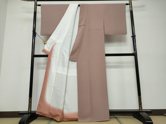 平和屋着物●江戸小紋 角通し 反端付き 正絹 逸品 DABK0508ud