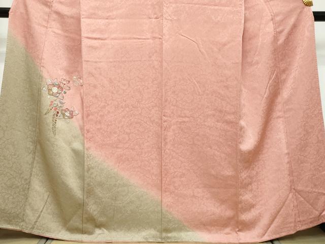 平和屋着物●中国三大刺繍 相良刺繍 訪問着 辻が花 暈し染め 正絹 逸品 DABK0513ud