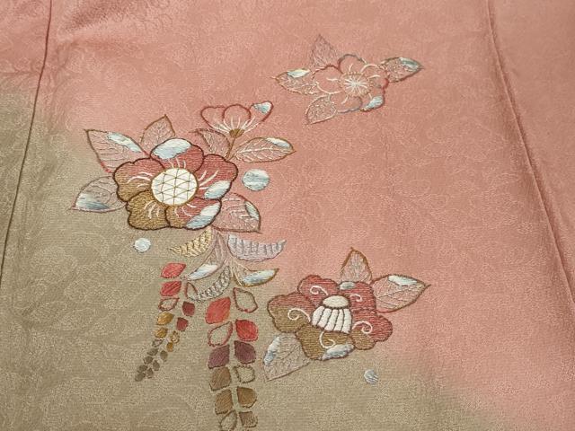 平和屋着物●中国三大刺繍 相良刺繍 訪問着 辻が花 暈し染め 正絹 逸品 DABK0513ud