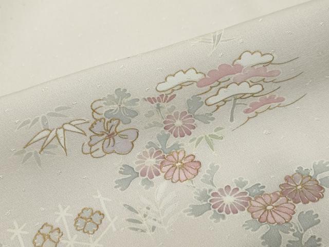 平和屋着物●創業460年・千總 訪問着 吉祥宝尽くし花文 金彩 伊勢丹扱い 正絹 逸品 DABK0519ud