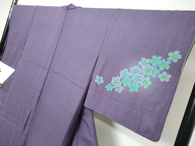 平和屋着物●訪問着 舞桜文 暈し染め 正絹 逸品 DABK0535ud
