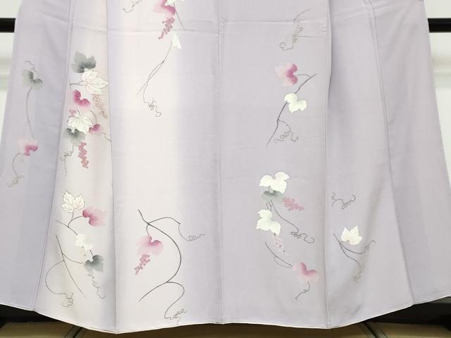 平和屋着物●訪問着 葡萄蔦の葉文 暈し染め 金彩 正絹 逸品 未使用 DABK0537ud