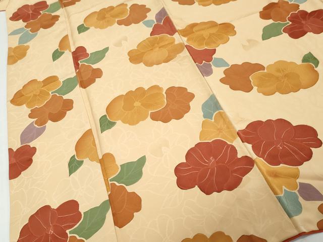 平和屋着物●上質な小紋 地紋起こし 舞花文 正絹 逸品 DABK0543ud