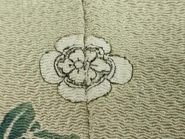 平和屋着物●訪問着 友禅 作家物 花蝶文 暈し染め 鬼しぼ縮緬 正絹 逸品 DABK0587ud