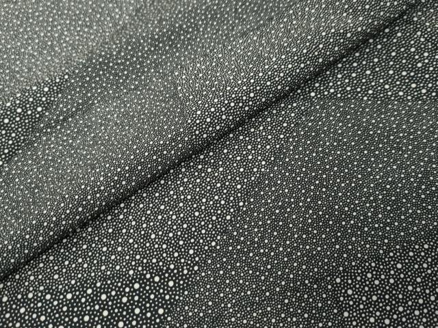 平和屋着物●江戸小紋 大小霰 黒地 正絹 逸品 DABK0589ud