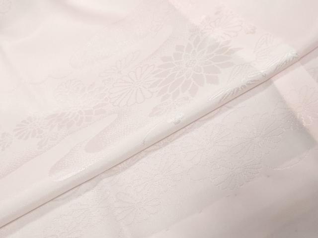 平和屋着物●振袖用長襦袢 無双仕立て エ霞花地紋 暈し染め 半衿刺繍 洗える着物 未使用 DABK0593ud