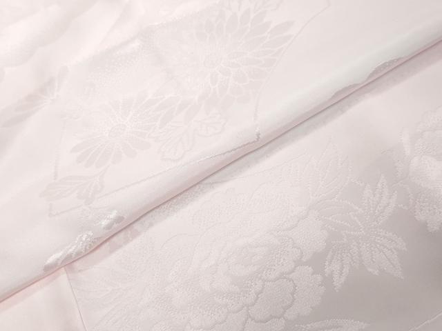 平和屋着物●振袖用長襦袢 無双仕立て 雲霞地紙花地紋 京都きもの友禅扱い 半衿刺繍 洗える着物 DABK0596ud