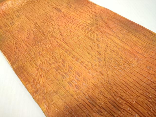 平和屋着物◎全通柄袋帯 纐纈 風景文 正絹 逸品 DABK0652ud