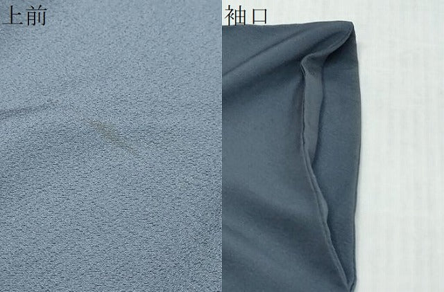 平和屋着物●上質な色無地 紺鼠色 正絹 逸品 DABK0688ud