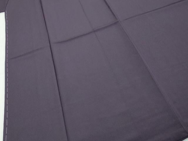 平和屋着物●上質な色無地 堅牢草木染 桑の実色 反端付き 正絹 逸品 DABK0689ud