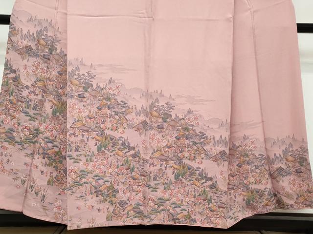 平和屋着物●訪問着 人物風景文 正絹 逸品 DABK0704ud