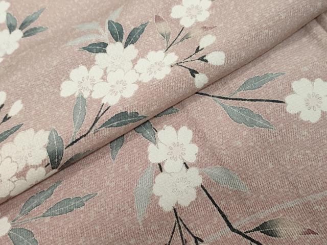 平和屋着物●訪問着 友禅 枝桜文 暈し染め 正絹 逸品 DABK0706ud