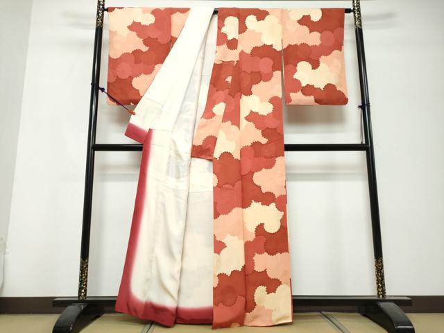 平和屋着物●上質な小紋 地紋起こし 花尽くし文 正絹 逸品 DABK0710ud
