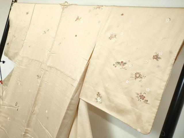 平和屋着物●訪問着 駒刺繍 舞花文 金彩 ロング丈 正絹 逸品 DABK0714ud