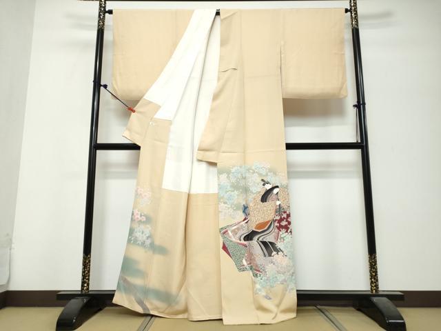 平和屋着物●豪華色留袖 人物枝桜文 暈し染め 金彩 正絹 逸品 DABK0715ud