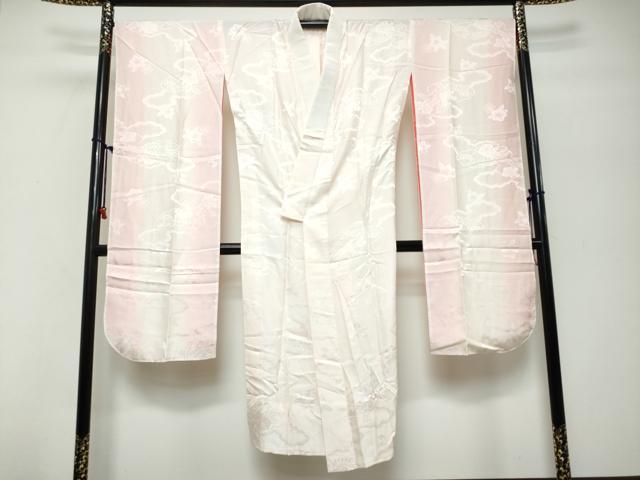 平和屋着物●振袖用長襦袢 無双仕立て 辻が花地紋 暈し染め 正絹 逸品 DABK0726ud
