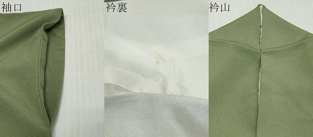 平和屋着物●上質な色無地 柳染色 正絹 逸品 DABK0756ud