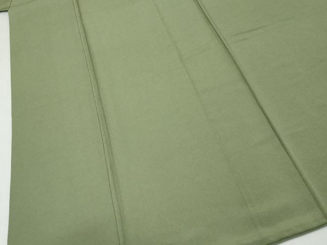 平和屋着物●上質な色無地 柳染色 正絹 逸品 DABK0756ud
