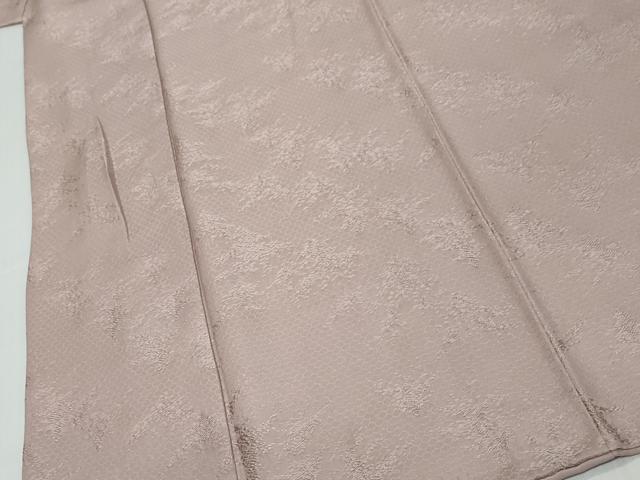 平和屋着物●上質な色無地 霞地紋 紅藤色 正絹 逸品 DABK0765ud