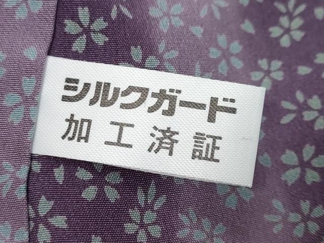 平和屋着物●上質な小紋 変わり格子 暈し染め 正絹 逸品 DABK0798ud