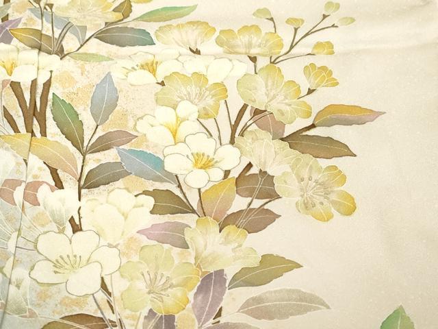 平和屋着物●訪問着 作家物 枝花文 暈し染め 仮絵羽 正絹 逸品 未使用 DABK0807ud