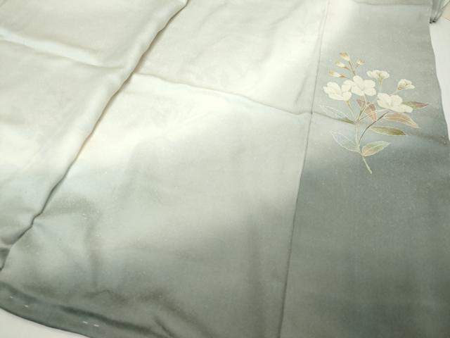 平和屋着物●訪問着 作家物 枝花文 暈し染め 仮絵羽 正絹 逸品 未使用 DABK0807ud