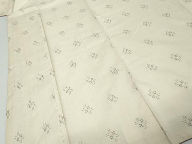 平和屋着物●上質な紬 十字絣 正絹 逸品 DABK0810ud