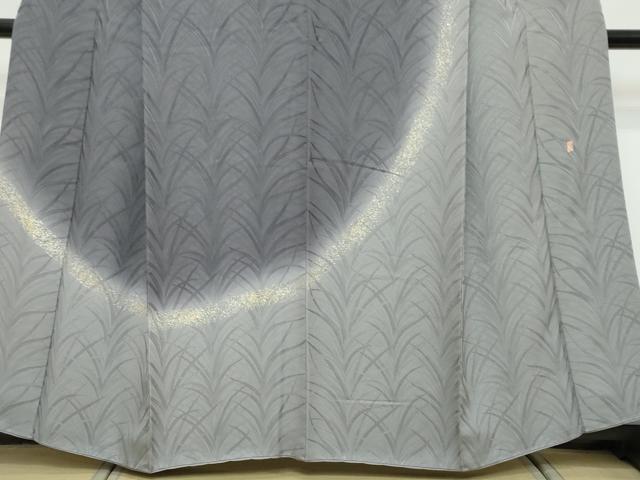 平和屋着物●訪問着 作家物 草葉文 暈し染め 金彩 正絹 逸品 DABK0830ud
