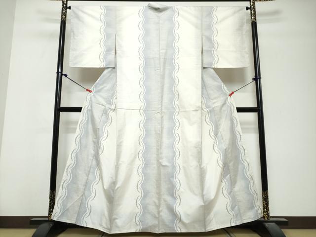 平和屋着物●本場大島紬 白大島 9マルキ 雪芝文 正絹 逸品 未使用 DABK0844ud