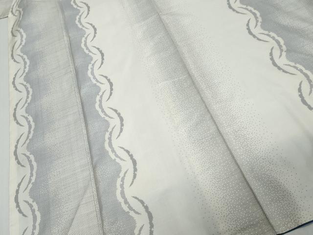 平和屋着物●本場大島紬 白大島 9マルキ 雪芝文 正絹 逸品 未使用 DABK0844ud