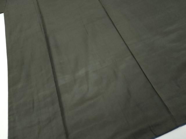 平和屋着物●男性 黒紋付 アンサンブル 長羽織 正絹 逸品 DABK0870ud