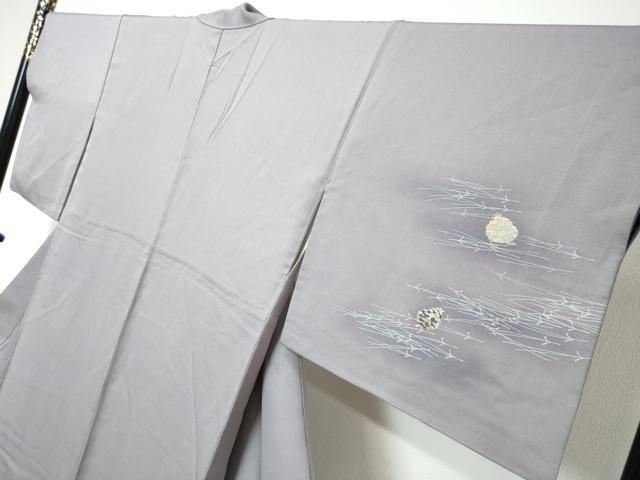 平和屋着物●訪問着 松ぼっくり 暈し染め 金彩 三越扱い 正絹 逸品 DABK0895ud