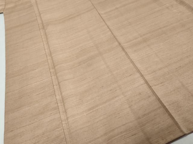 平和屋着物●上質な紬 白茶色 正絹 逸品 DABK0929ud