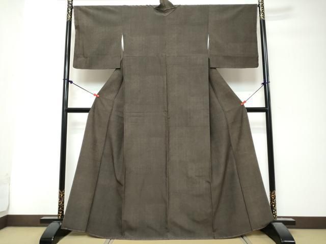平和屋着物●上質な紬 縞 正絹 逸品 未使用 DABK0934ud