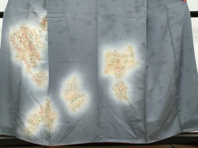 平和屋着物●創業460年・千總 訪問着 花鳥文 暈し染め 金彩 反端付き 正絹 逸品 DABK0949ud