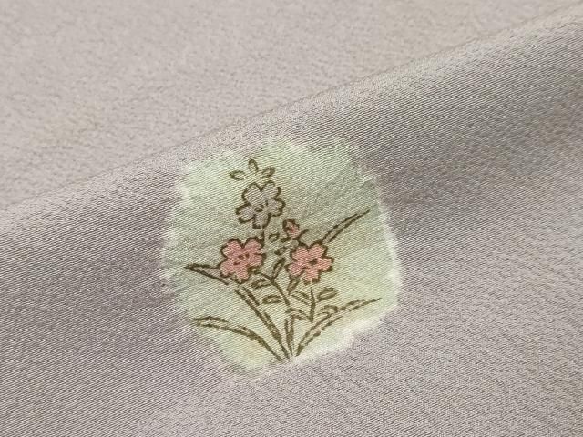 平和屋着物●上質な小紋 絞り 草花丸文 正絹 逸品 DABK0953ud