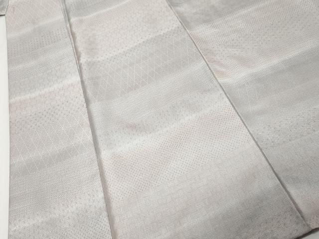 平和屋着物●上質なお召 吉祥文 カラー胴裏:鳩羽鼠色 正絹 逸品 DABK0961ud