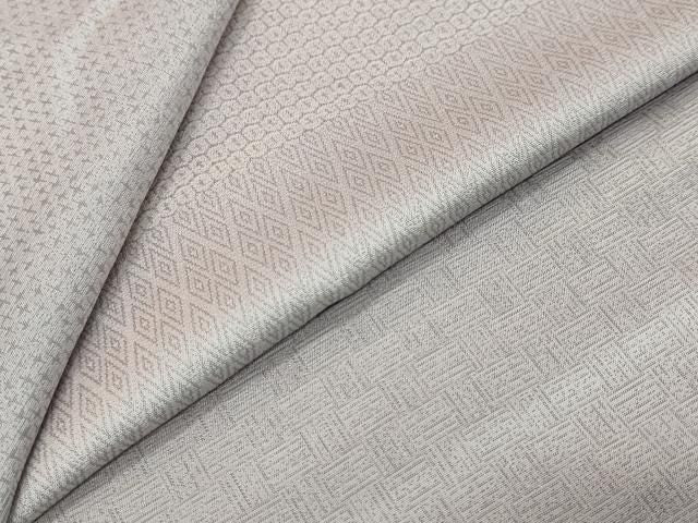 平和屋着物●上質なお召 吉祥文 カラー胴裏:鳩羽鼠色 正絹 逸品 DABK0961ud