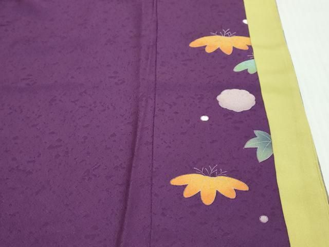 平和屋着物●豪華振袖 駒刺繍 流水草花文 暈し染め 金彩 正絹 逸品 DABK0963ud